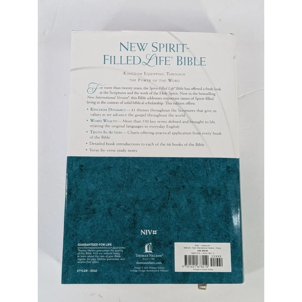 PRISTINE NEW RETAILED $60 ✝️2002 New Spirit Filled Life Bible NIV Hayford Nelson